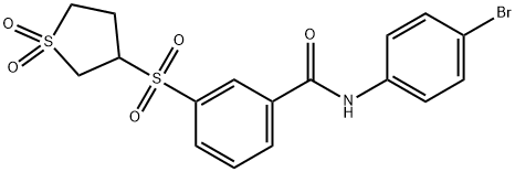 N-(4-bromophenyl)-3-(1,1-dioxothiolan-3-yl)sulfonylbenzamide Structural