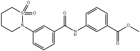 methyl 3-[[3-(1,1-dioxothiazinan-2-yl)benzoyl]amino]benzoate Structural