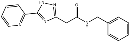 N-benzyl-2-(3-pyridin-2-yl-1H-1,2,4-triazol-5-yl)acetamide Structural