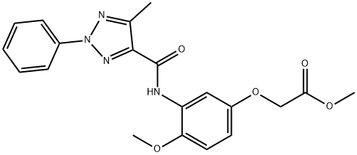 methyl 2-[4-methoxy-3-[(5-methyl-2-phenyltriazole-4-carbonyl)amino]phenoxy]acetate Structural