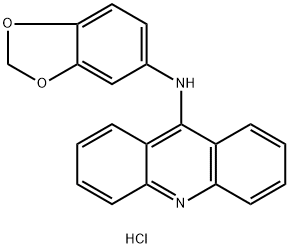 N-(1,3-benzodioxol-5-yl)acridin-10-ium-9-amine chloride Structural