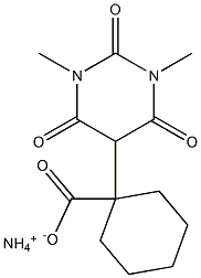 azanium 1-(1,3-dimethyl-2,4,6-trioxo-1,3-diazinan-5-yl)cyclohexane-1-carboxylate Structural