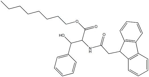 octyl 2-[[2-(9H-fluoren-9-yl)acetyl]amino]-3-hydroxy-3-phenylpropanoate Structural