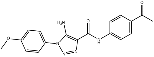 N-(4-acetylphenyl)-5-amino-1-(4-methoxyphenyl)triazole-4-carboxamide Structural