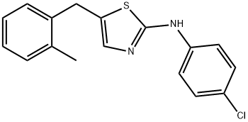 N-(4-chlorophenyl)-5-[(2-methylphenyl)methyl]-1,3-thiazol-2-amine Structural