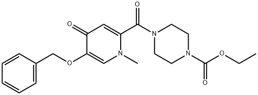 ethyl 4-(1-methyl-4-oxo-5-phenylmethoxypyridine-2-carbonyl)piperazine-1-carboxylate Structural