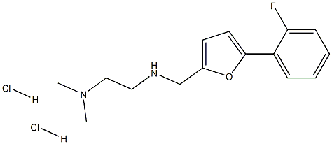 N-[[5-(2-fluorophenyl)furan-2-yl]methyl]-N',N'-dimethylethane-1,2-diamine dihydrochloride Structural