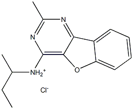 butan-2-yl-(2-methyl-[1]benzofuro[3,2-d]pyrimidin-4-yl)azanium chloride Structural