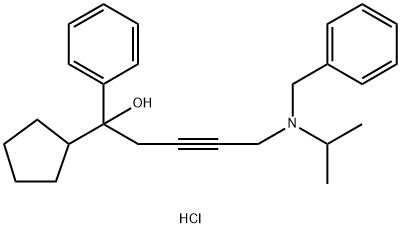 benzyl-(5-cyclopentyl-5-hydroxy-5-phenylpent-2-ynyl)-propan-2-ylazanium chloride Structural