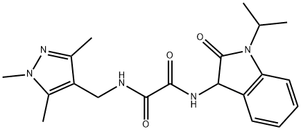 N'-(2-oxo-1-propan-2-yl-3H-indol-3-yl)-N-[(1,3,5-trimethylpyrazol-4-yl)methyl]oxamide Structural