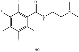 dimethyl-[2-[(2,3,4,5,6-pentafluorobenzoyl)amino]ethyl]azanium chloride Structural