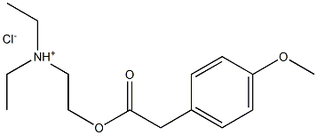 diethyl-[2-[2-(4-methoxyphenyl)acetyl]oxyethyl]azanium chloride Structural