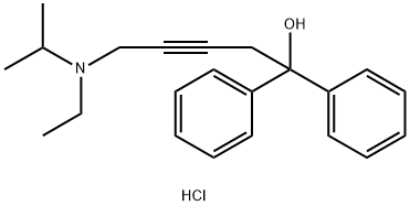 ethyl-(5-hydroxy-5,5-diphenylpent-2-ynyl)-propan-2-ylazanium chloride Structural