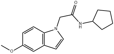 N-cyclopentyl-2-(5-methoxyindol-1-yl)acetamide Structural