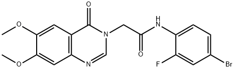 N-(4-bromo-2-fluorophenyl)-2-(6,7-dimethoxy-4-oxoquinazolin-3-yl)acetamide Structural
