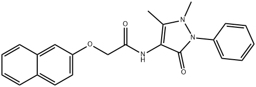 N-(1,5-dimethyl-3-oxo-2-phenylpyrazol-4-yl)-2-naphthalen-2-yloxyacetamide Structural