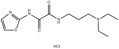 diethyl-[3-[[2-oxo-2-(1,3-thiazol-2-ylamino)acetyl]amino]propyl]azanium chloride Structural