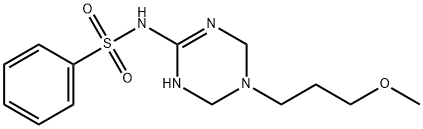 N-[3-(3-methoxypropyl)-2,4-dihydro-1H-1,3,5-triazin-6-yl]benzenesulfonamide Structural