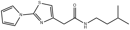 N-(3-methylbutyl)-2-(2-pyrrol-1-yl-1,3-thiazol-4-yl)acetamide Structural