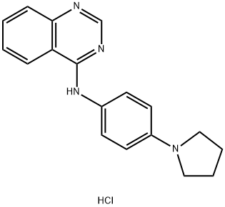 N-(4-pyrrolidin-1-ylphenyl)quinazolin-4-amine hydrochloride Structural