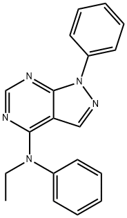 N-ethyl-N,1-diphenylpyrazolo[3,4-d]pyrimidin-4-amine Structural