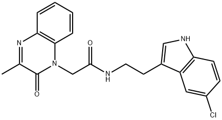 N-[2-(5-chloro-1H-indol-3-yl)ethyl]-2-(3-methyl-2-oxoquinoxalin-1-yl)acetamide Structural