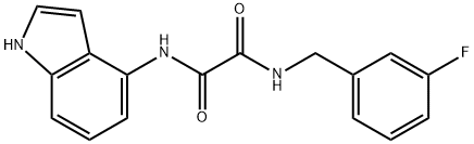 N-[(3-fluorophenyl)methyl]-N'-(1H-indol-4-yl)oxamide Structural