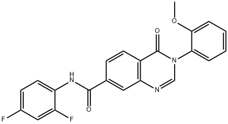 N-(2,4-difluorophenyl)-3-(2-methoxyphenyl)-4-oxoquinazoline-7-carboxamide Structural