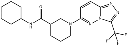 N-cyclohexyl-1-[3-(trifluoromethyl)-[1,2,4]triazolo[4,3-b]pyridazin-6-yl]piperidine-3-carboxamide Structural