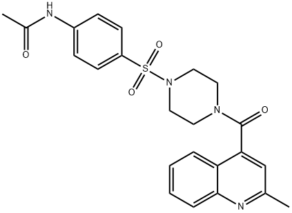 N-[4-[4-(2-methylquinoline-4-carbonyl)piperazin-1-yl]sulfonylphenyl]acetamide Structural