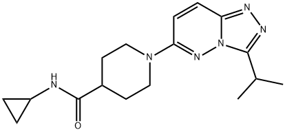 N-cyclopropyl-1-(3-propan-2-yl-[1,2,4]triazolo[4,3-b]pyridazin-6-yl)piperidine-4-carboxamide Structural