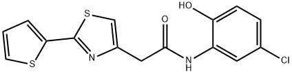 N-(5-chloro-2-hydroxyphenyl)-2-(2-thiophen-2-yl-1,3-thiazol-4-yl)acetamide Structural