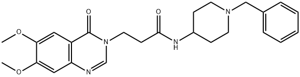 N-(1-benzylpiperidin-4-yl)-3-(6,7-dimethoxy-4-oxoquinazolin-3-yl)propanamide Structural