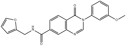 N-(furan-2-ylmethyl)-3-(3-methoxyphenyl)-4-oxoquinazoline-7-carboxamide Structural