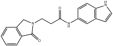 N-(1H-indol-5-yl)-3-(3-oxo-1H-isoindol-2-yl)propanamide Structural
