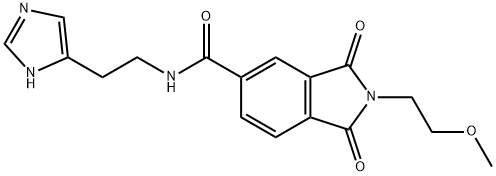 N-[2-(1H-imidazol-5-yl)ethyl]-2-(2-methoxyethyl)-1,3-dioxoisoindole-5-carboxamide Structural