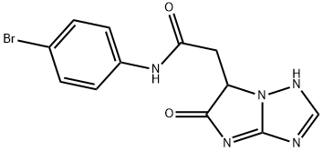 N-(4-bromophenyl)-2-(5-oxo-1,6-dihydroimidazo[1,2-b][1,2,4]triazol-6-yl)acetamide Structural