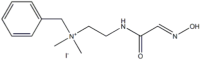 benzyl-[2-[[(2E)-2-hydroxyiminoacetyl]amino]ethyl]-dimethylazanium iodide Structural