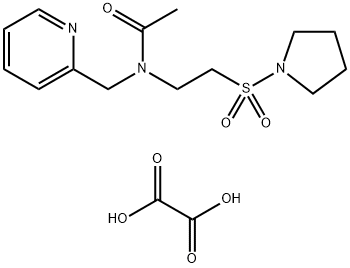 oxalic acid N-(pyridin-2-ylmethyl)-N-(2-pyrrolidin-1-ylsulfonylethyl)acetamide Structural