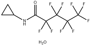 N-cyclopropyl-2,2,3,3,4,4,5,5,5-nonafluoropentanamide hydrate Structural
