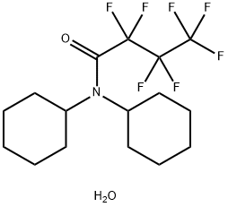 N,N-dicyclohexyl-2,2,3,3,4,4,4-heptafluorobutanamide hydrate Structural