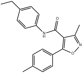 N-(4-ethylphenyl)-3-methyl-5-(4-methylphenyl)-1,2-oxazole-4-carboxamide Structural