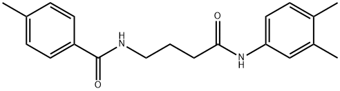 N-[4-(3,4-dimethylanilino)-4-oxobutyl]-4-methylbenzamide Structural