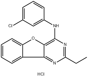 N-(3-chlorophenyl)-2-ethyl-[1]benzofuro[3,2-d]pyrimidin-4-amine hydrochloride Structural