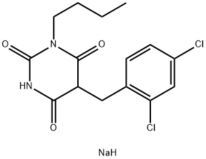 sodium 3-butyl-5-[(2,4-dichlorophenyl)methyl]-2,6-dioxopyrimidin-4-olate Structural