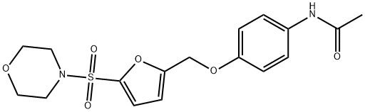 N-[4-[(5-morpholin-4-ylsulfonylfuran-2-yl)methoxy]phenyl]acetamide Structural