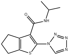 N-propan-2-yl-2-(tetrazol-1-yl)-5,6-dihydro-4H-cyclopenta[b]thiophene-3-carboxamide Structural