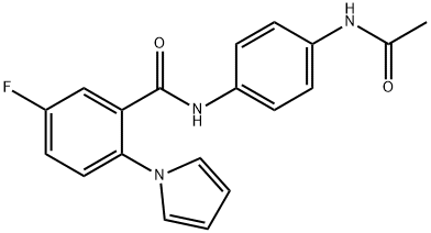 N-(4-acetamidophenyl)-5-fluoro-2-pyrrol-1-ylbenzamide Structural