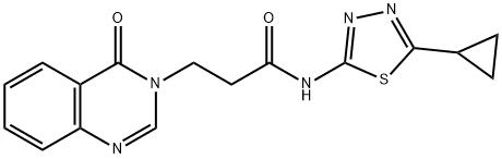 N-(5-cyclopropyl-1,3,4-thiadiazol-2-yl)-3-(4-oxoquinazolin-3-yl)propanamide Structural