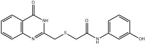 N-(3-hydroxyphenyl)-2-[(4-oxo-1H-quinazolin-2-yl)methylsulfanyl]acetamide Structural